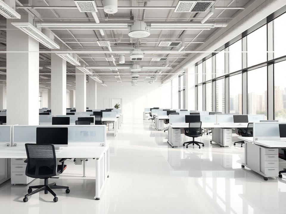 Bureau commercial propre et bien rangé